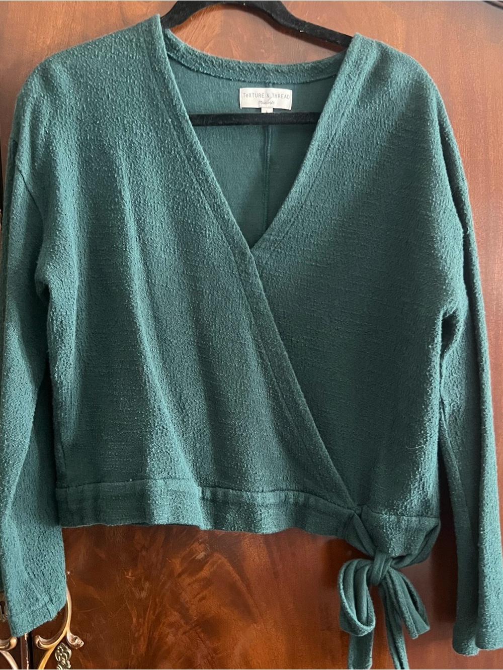 Madewell Texture & Thread 100% cotton wrap top